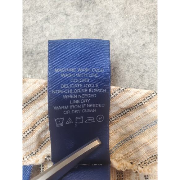 Women's JH Collectibles 16 Linen Blend Striped Wide Leg Cropped Pants - Picture 4 of 7